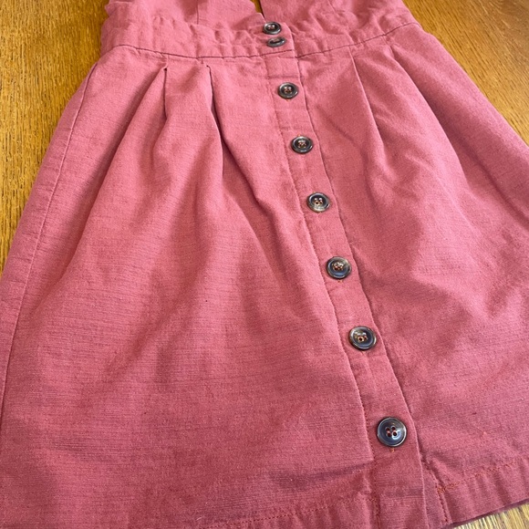 Forever 21 Stylish Halter Button-Down Red Linen- Feel Dress Womens Size XS - Picture 2 of 4